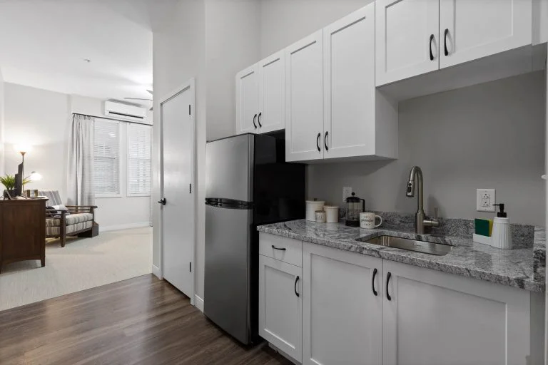 Assisted Living Bedroom with Kitchen