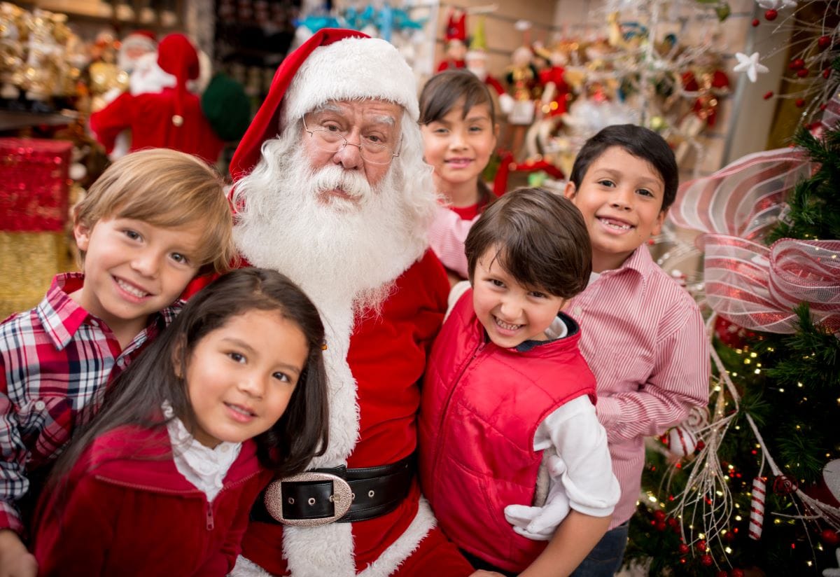 kids with santa